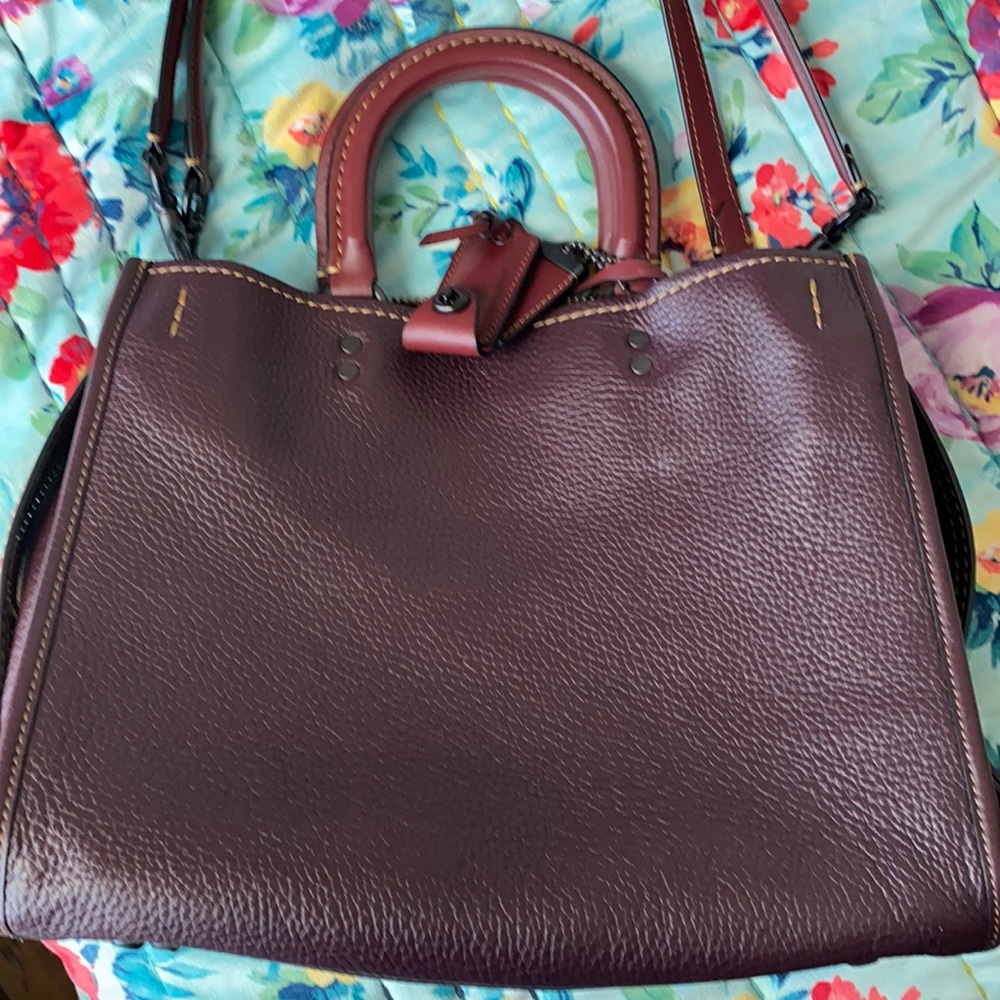 Coach Rogue 30 in Brown and Oxblood Leather